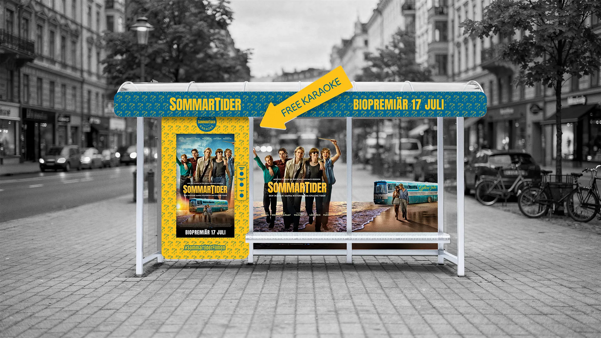 sommartider bus shelter mockup